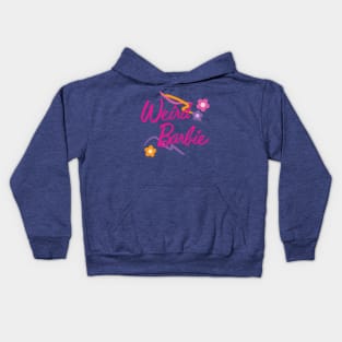 Weird Barbie Floral Kids Hoodie